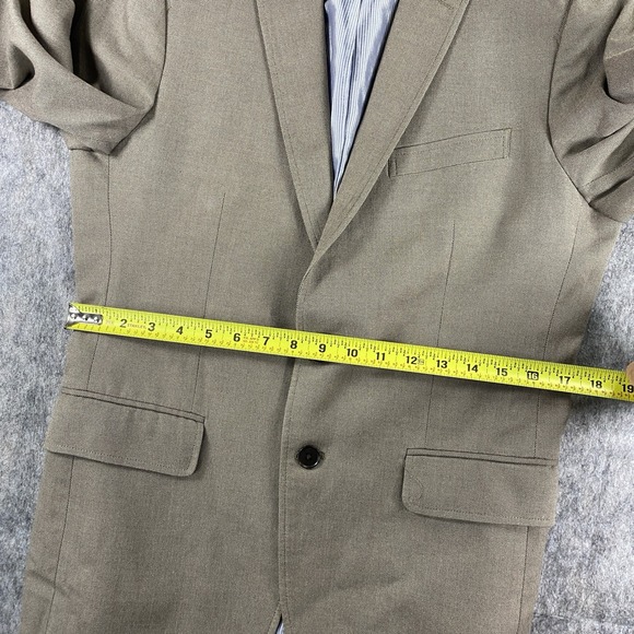 Banana Republic Sharkskin Suit Jacket Blazer Men's 38S Tan Preppy Work 022966 - Picture 7 of 14